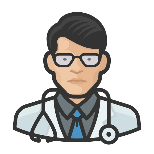Asian, coronavirus, doctor, male, n-95 mask icon